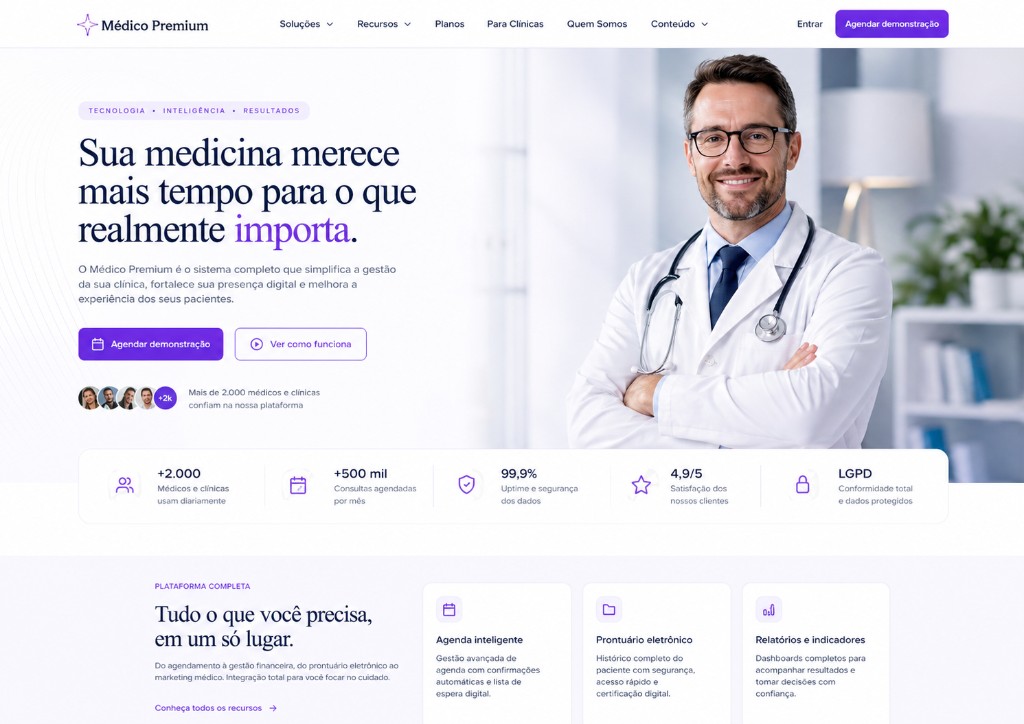 Template preview: Premium physician